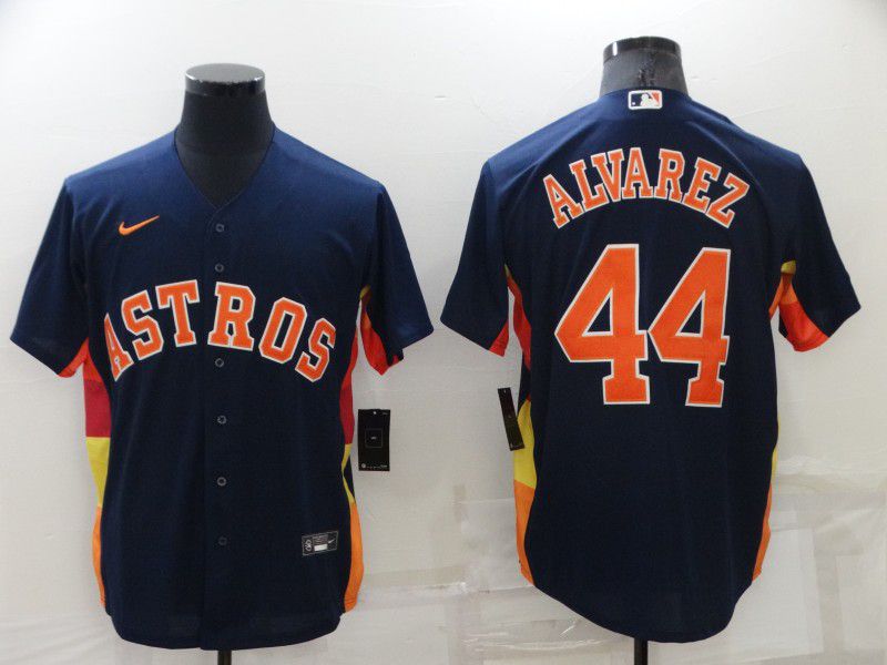 Men Houston Astros #44 Alvarez Blue Game Nike 2022 MLB Jerseys